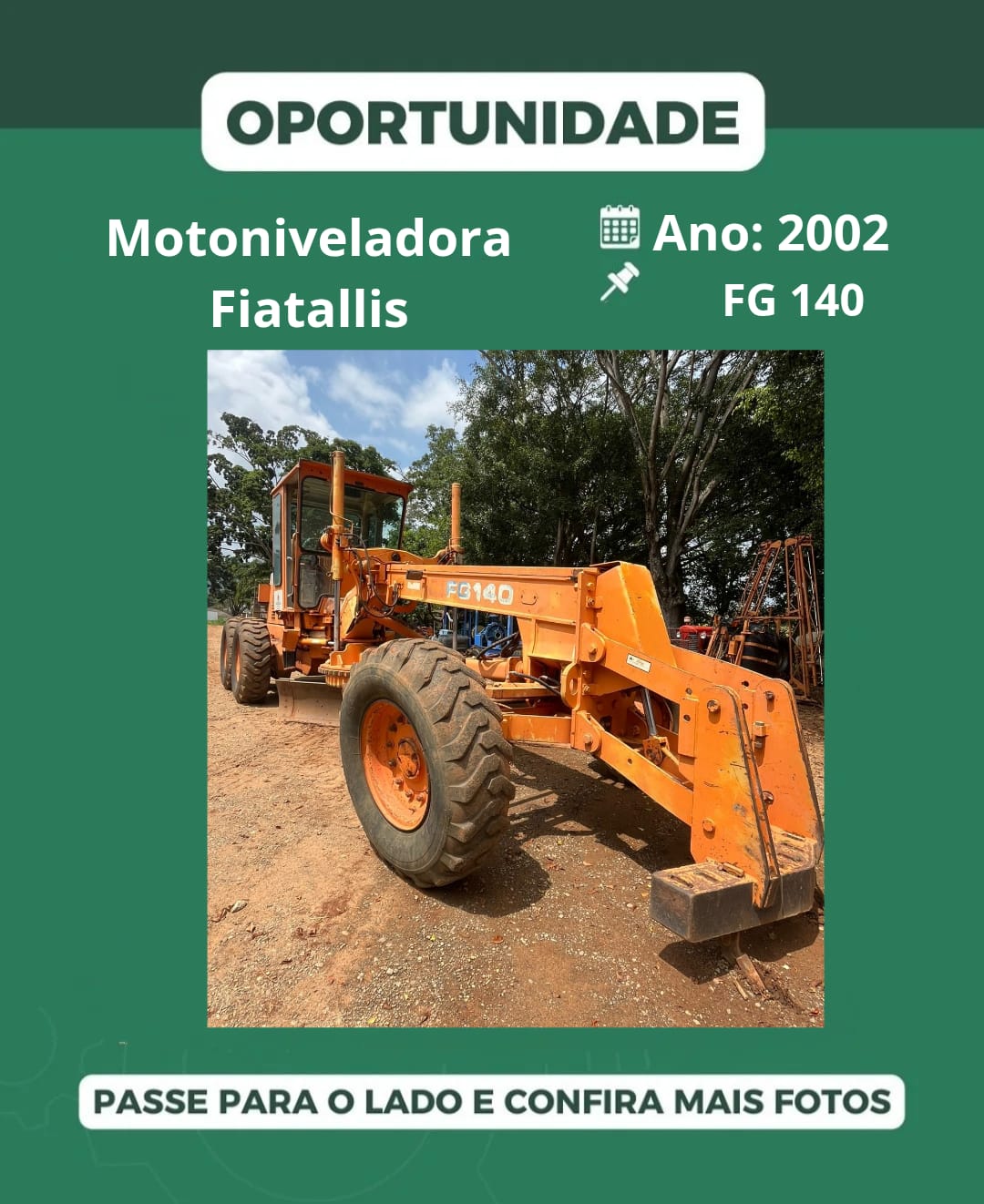 Motoniveladora Fiatallis FG140 – Ano 2002